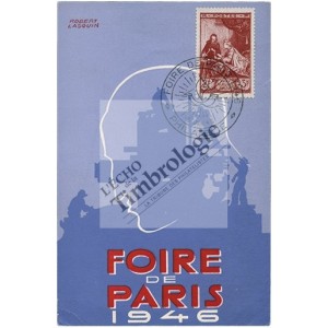 Souvenir du Salon Philatélique à la foire de Paris – 1946