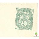 Entier postal 5 centime au type Blanc